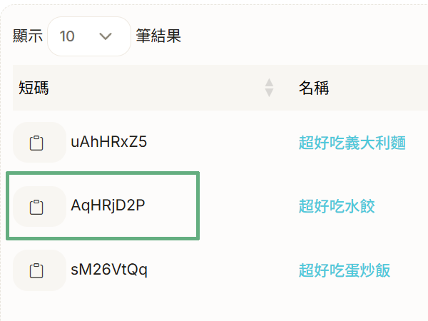 新增商品並取得短碼